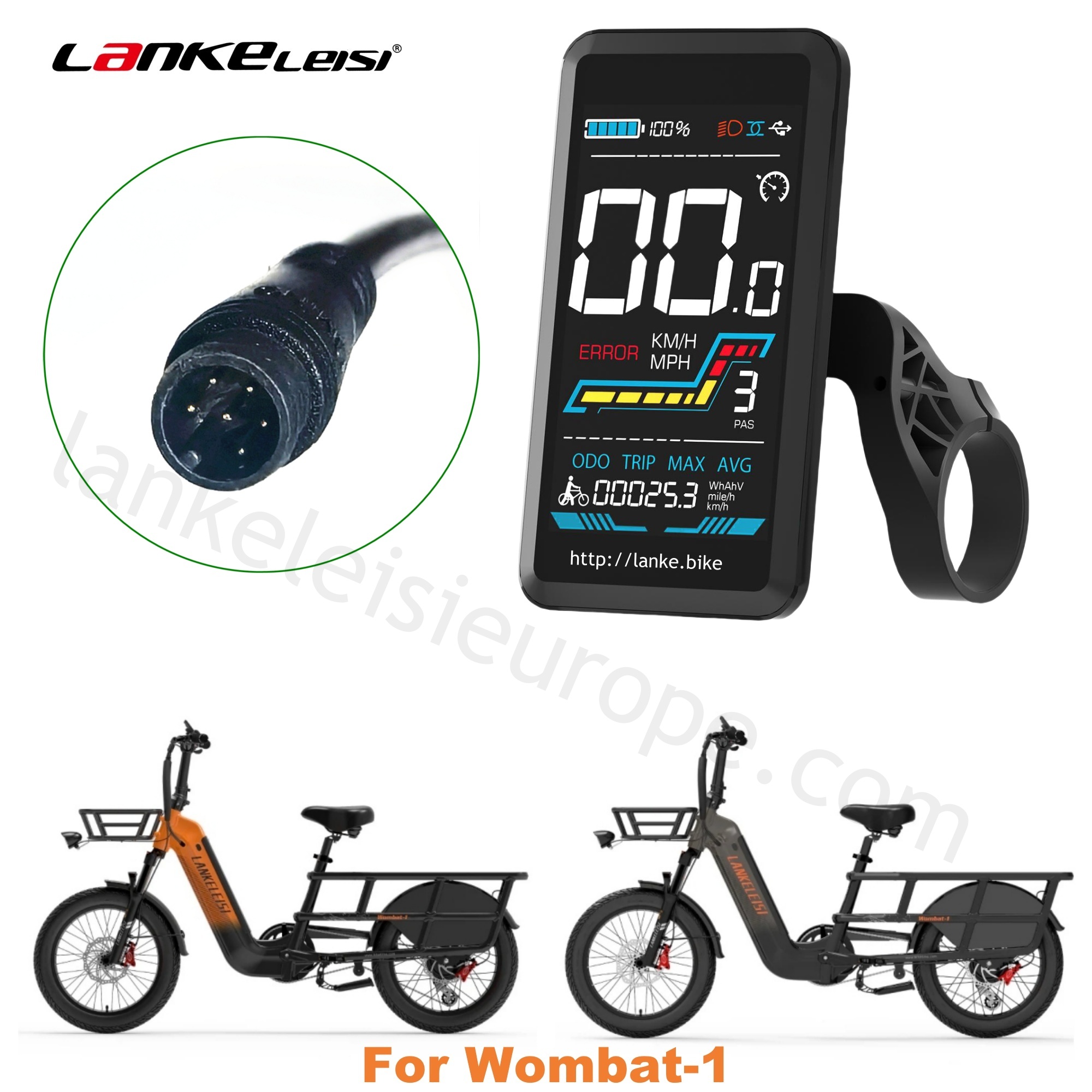 Intelligent LCD Display for Lankeleisi Electric Bicycle Ebike