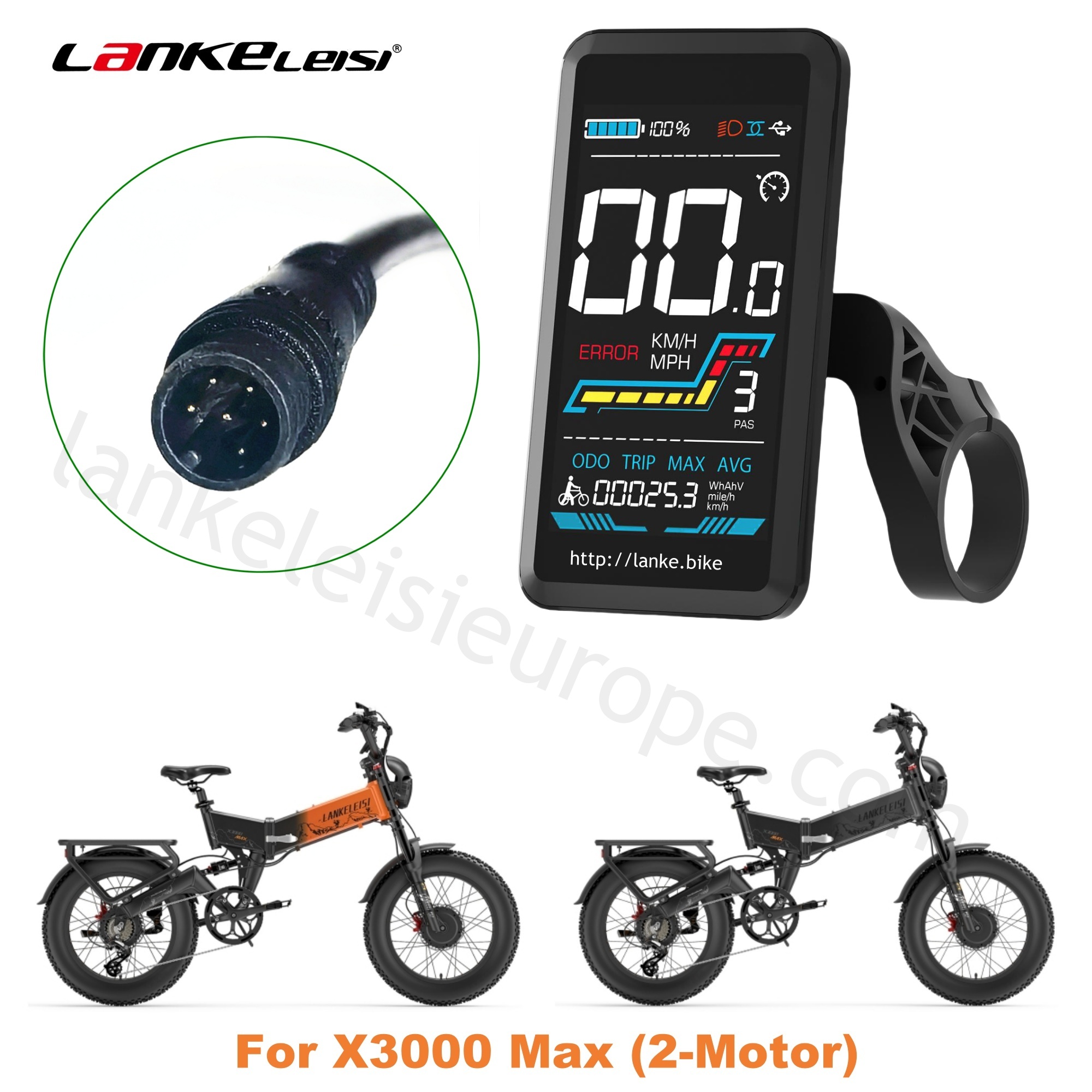 Intelligent LCD Display for Lankeleisi Electric Bicycle Ebike