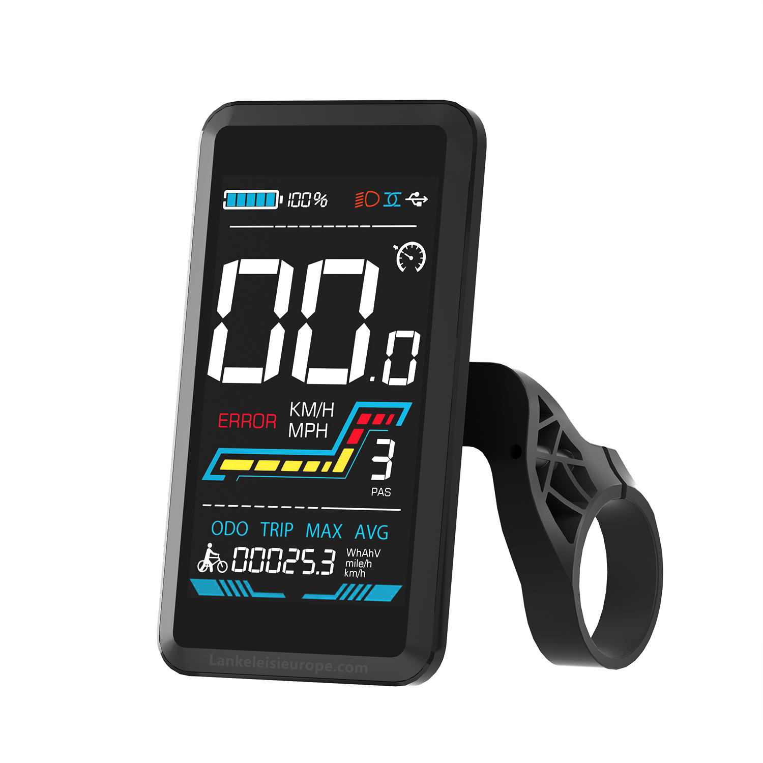 Yolin YL91F-V LCD Display for Lankeleisi Electric Bicycle Ebike Intelligent Display ‎4.5 inch(105x55mm LCD)