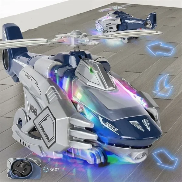 Heißer Verkauf LED Transformieren Dinosaurier Hubschrauber Spielzeug Freies Verschiffen