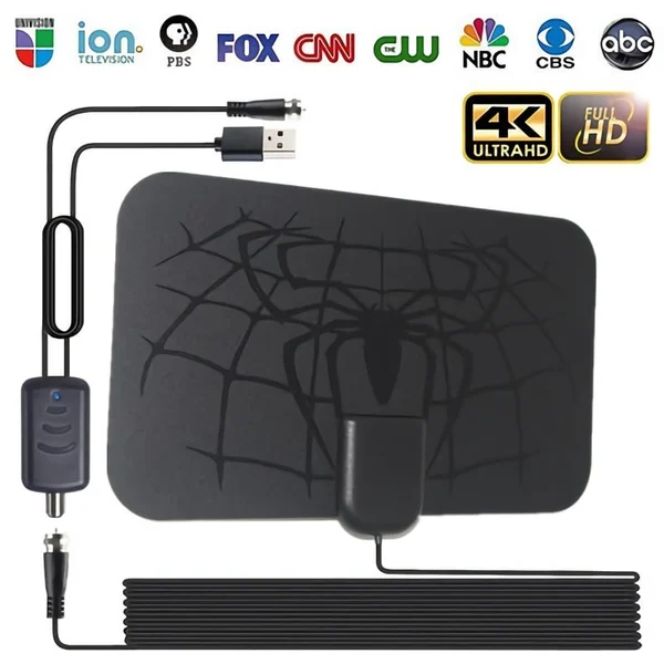 🔥Spider Model Noua antenă HDTV cu fir 4K (cip 5G, 🌎 disponibil pentru utilizare globală)