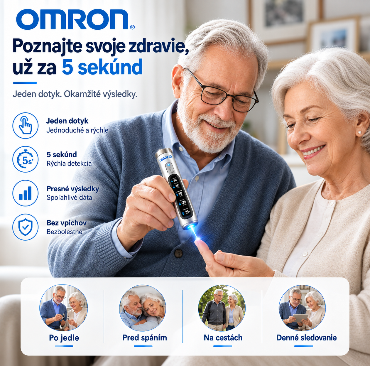 Najnovší technologický prelom spoločnosti Omron v roku 2026: neinvazívne inteligentné zariadenie na monitorovanie hladiny glukózy v krvi s presnosťou 99,9 %.
