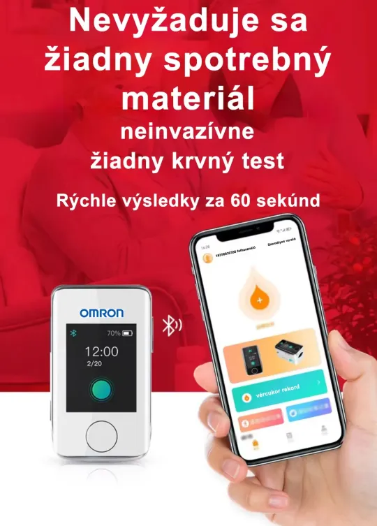 [Dovezené z Japonska] Neinvazívny vysoko presný glukomer Omron