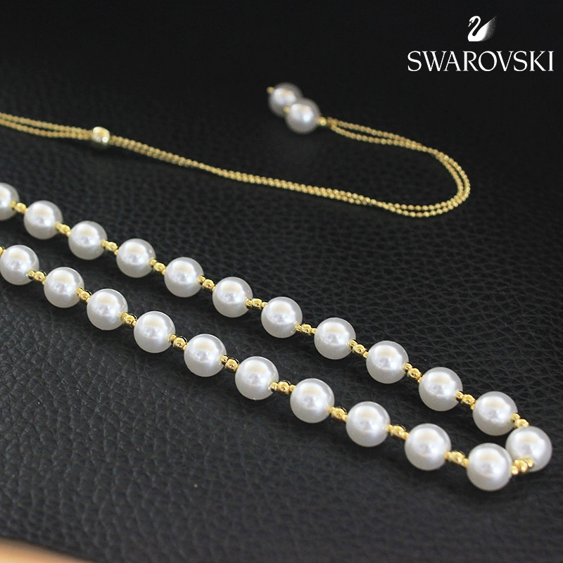 Swarovski Ελαφρύ πολυτελές μαργαριτάρι κλείδας αλυσίδα