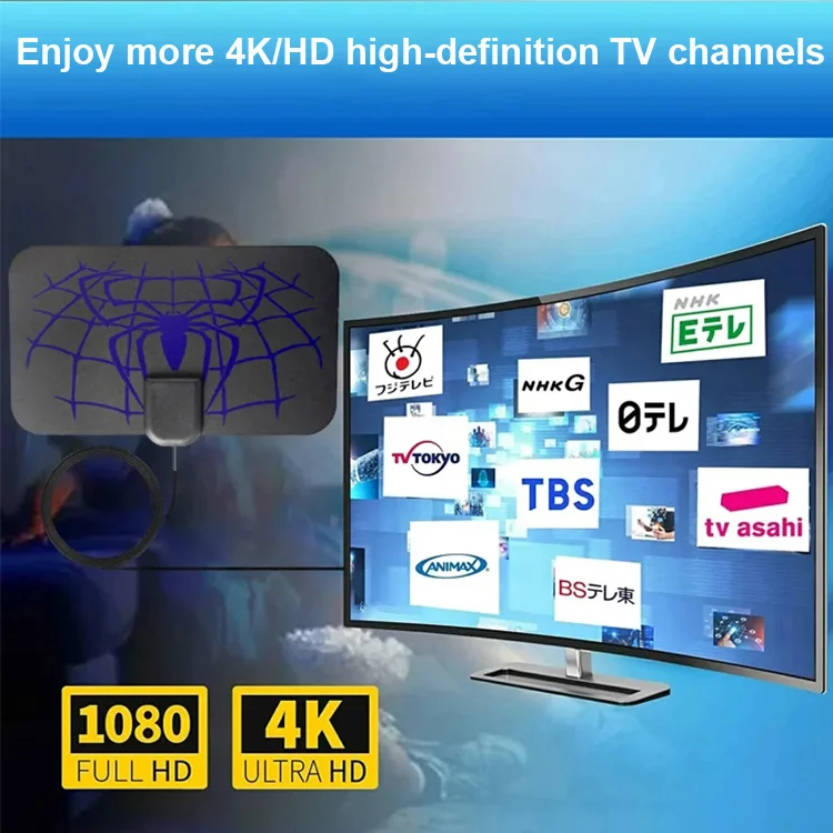 🔥Spider Model Noua antenă HDTV cu fir 4K (cip 5G, 🌎 disponibil pentru utilizare globală)