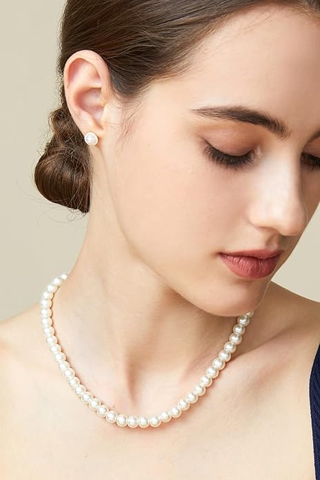 💥BABEYOND💥Collana rotonda con perle finte Collana di perle nuziali per spose