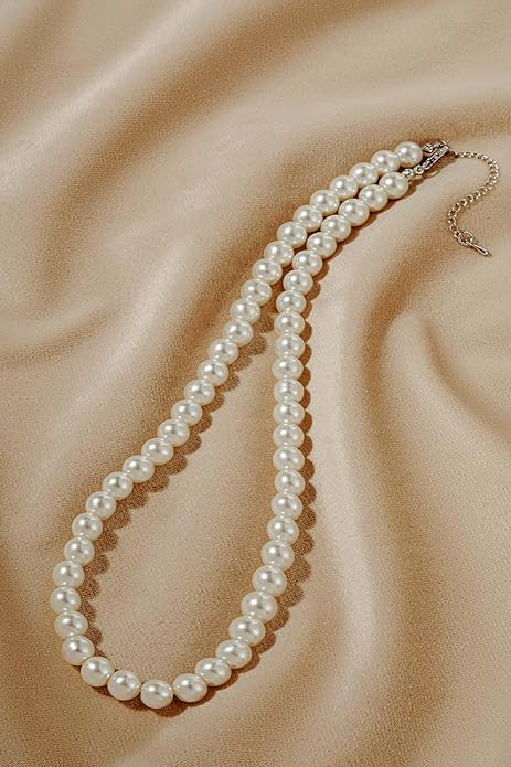 💥BABEYOND💥Collana rotonda con perle finte Collana di perle nuziali per spose