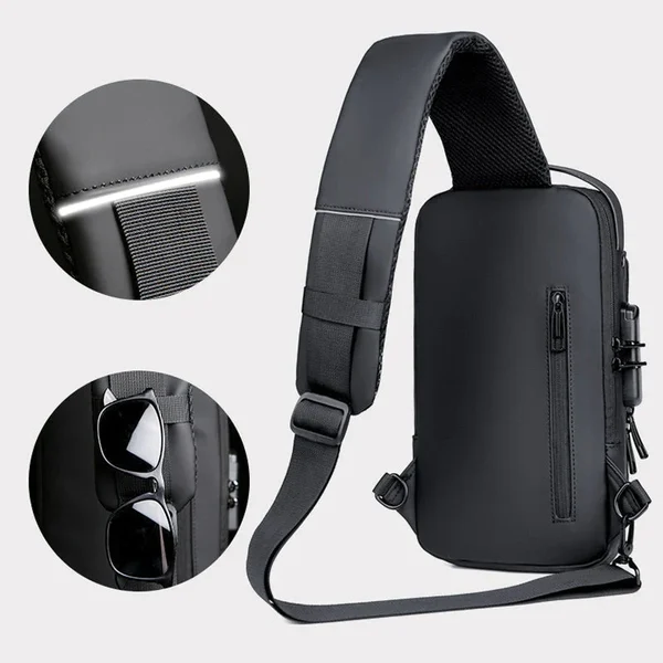 USB-Ladegerät Sport Sling Anti-Diebstahl-Umhängetasche