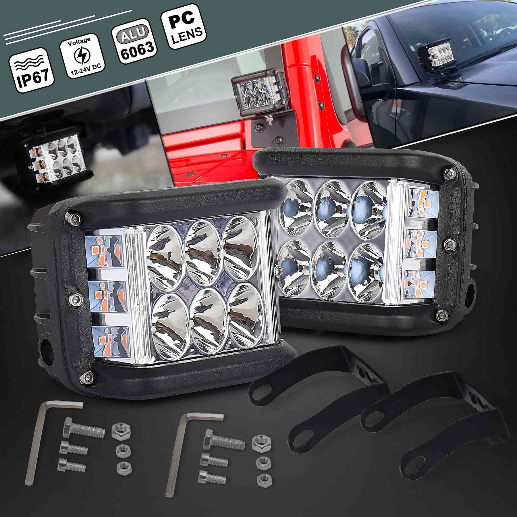 🚙OVOTOR LED trigubo apšvietimo visureigio modifikavimo lemputė