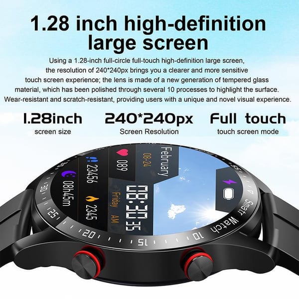Multifunktionale Alltags-Smartwatch mit Bluetooth für Männer/Frauen