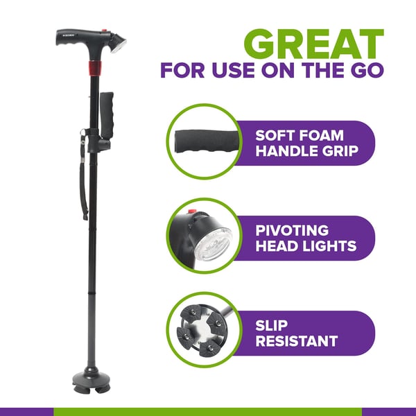 👴🧓Doppelgriff faltbarer LED-Lichtstock
