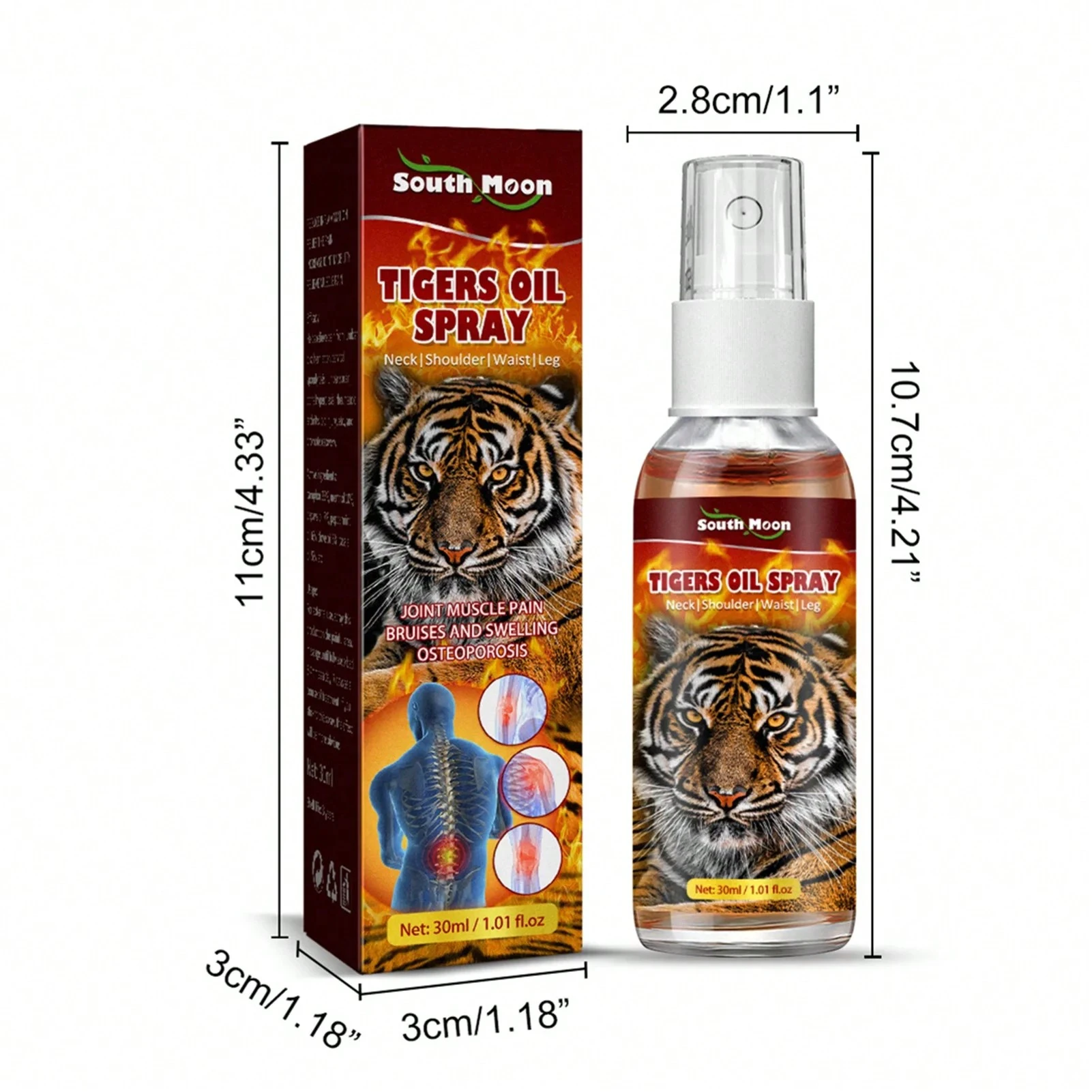 South Moon TIGER OIL SPRAY-Relieve knee joint muscle cervical lumbar pain spray
