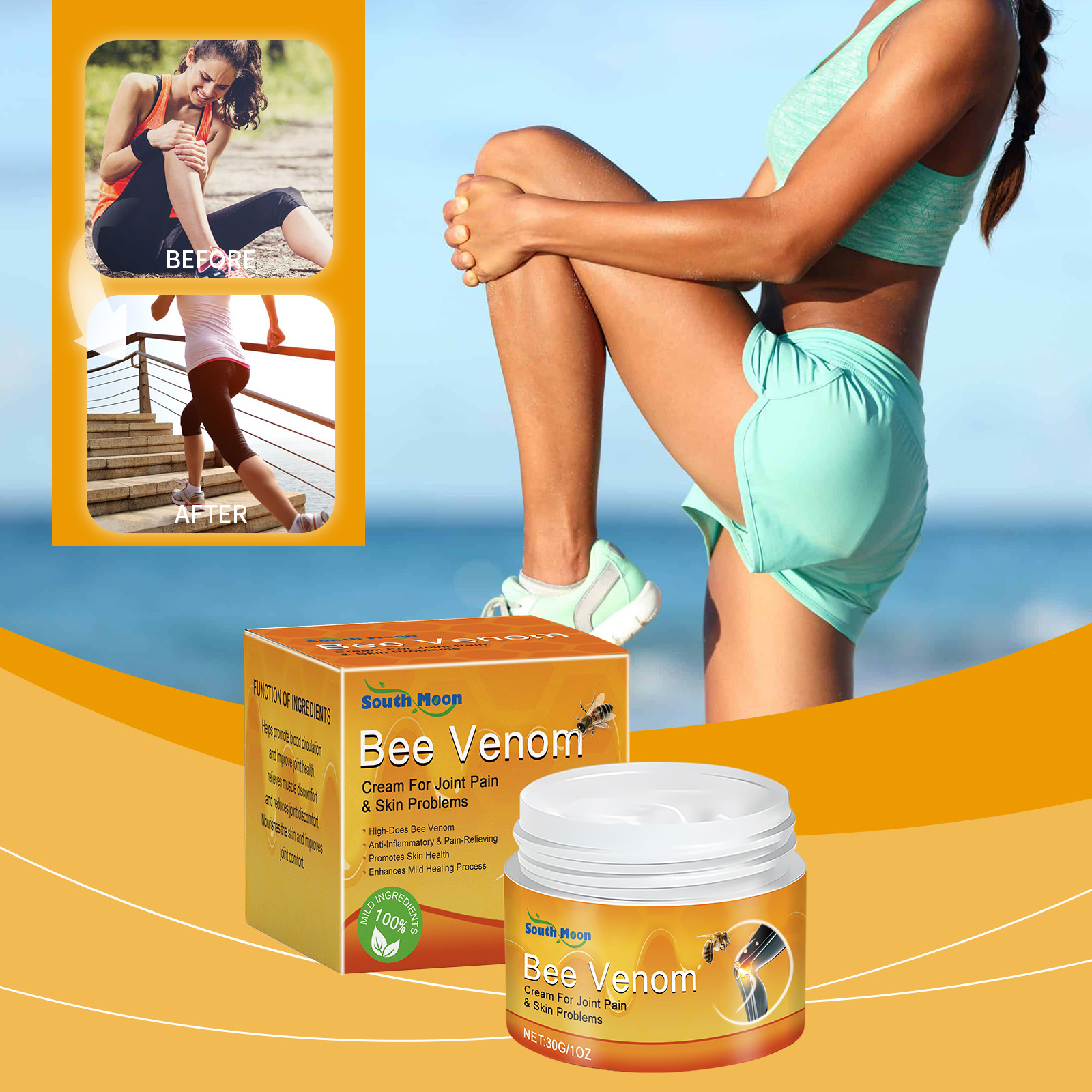 Bee Venom Joint Pain Cream Massage To Relieve Joint Discomfort Knee