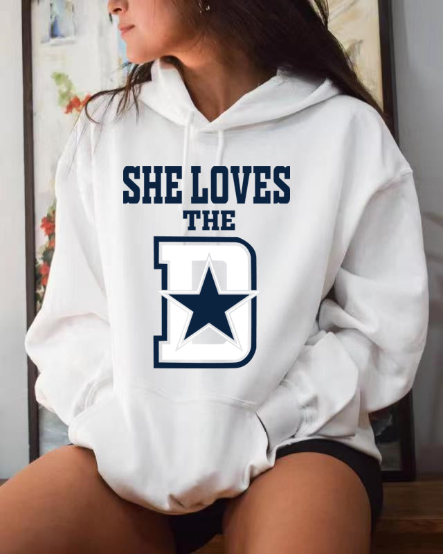 She Love The Cowboys Football Hoodie