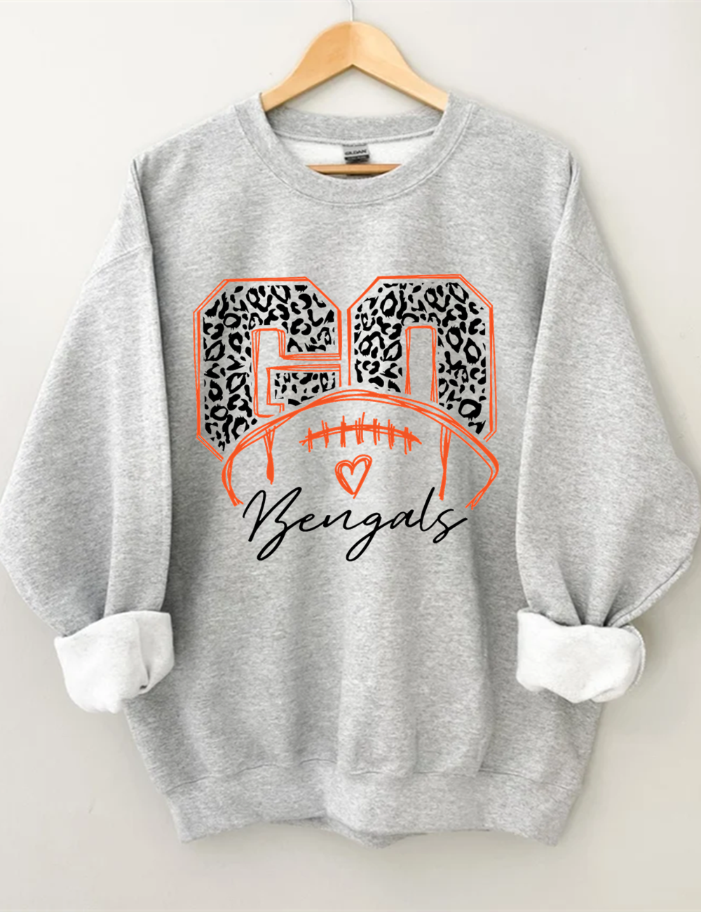Leapord Go Bengals Football Sweatshirt