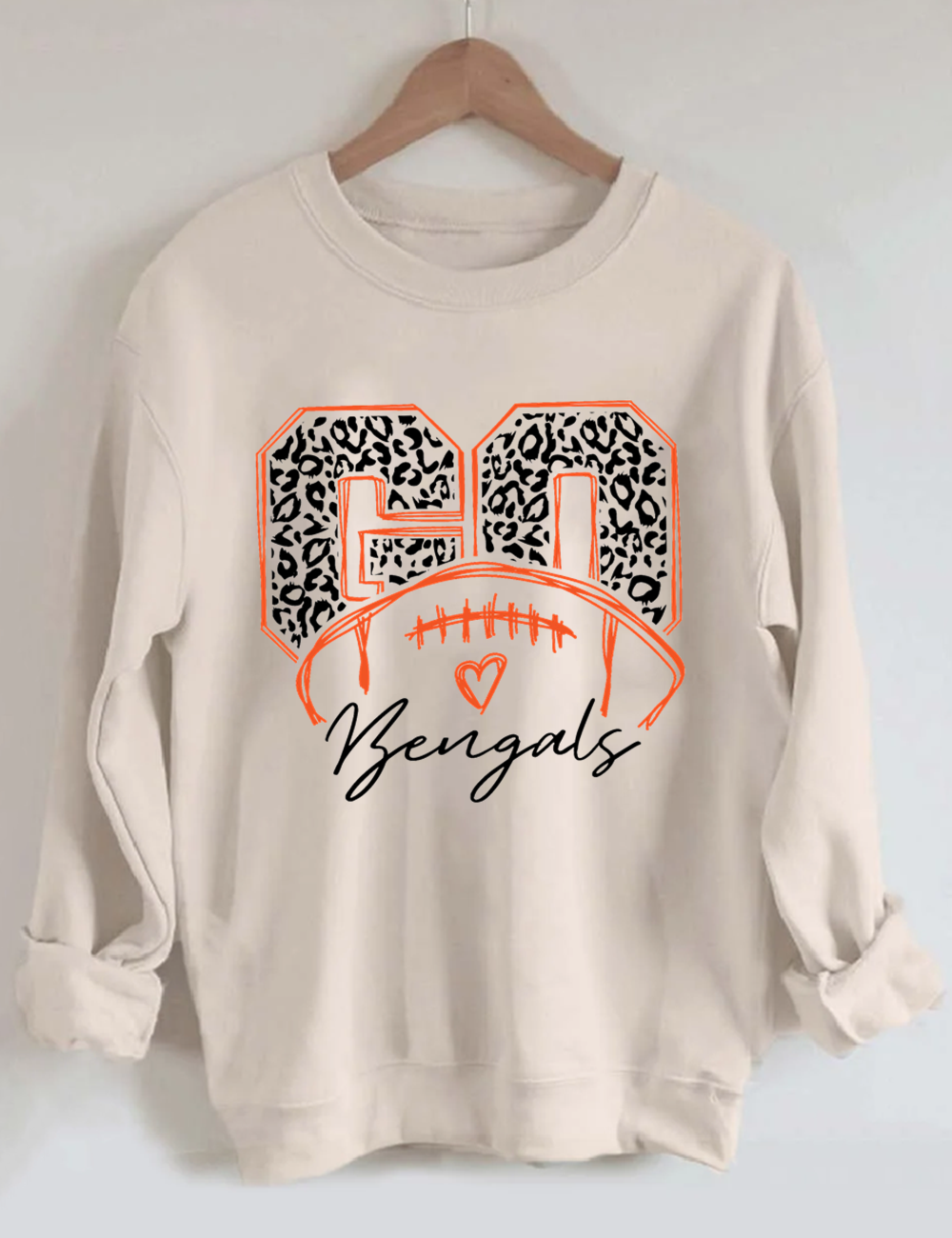 Leapord Go Bengals Football Sweatshirt