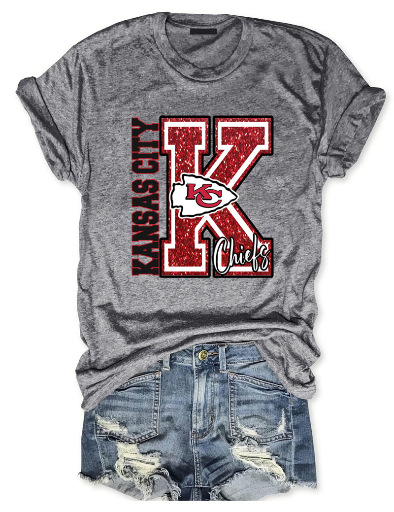 Bling Kansas City Chiefs Football T-Shirt