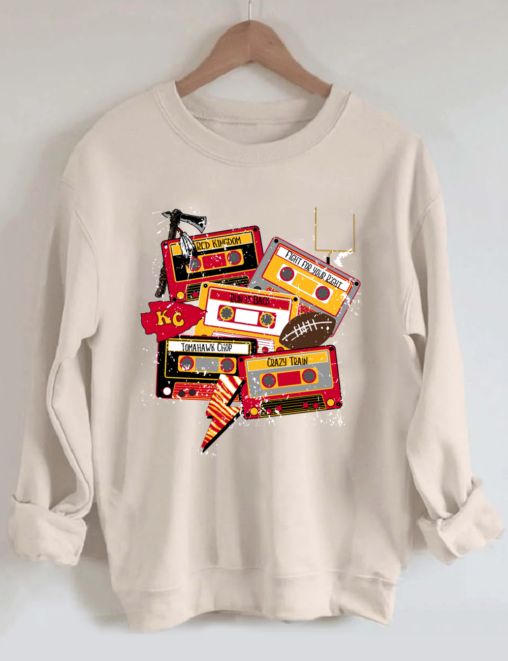 Kansas City Chief Cassettes Football Sweatshirt