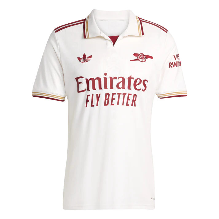 Arsenal 25/26 Third Soccer Jersey | White-Red | Men's
