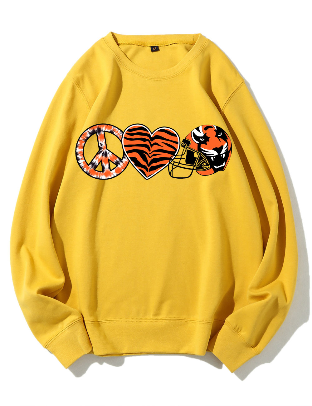 Peace And Love Tiger Bengals Cincinnati Football Sweatshirt