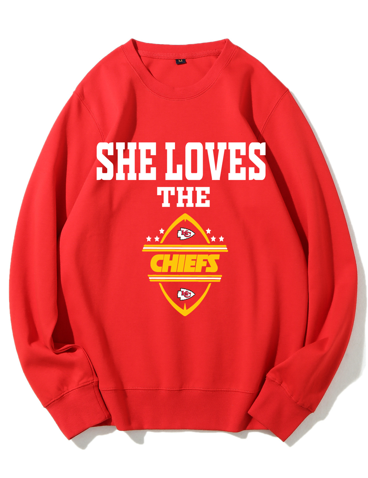KC Heart Football Sweatshirt