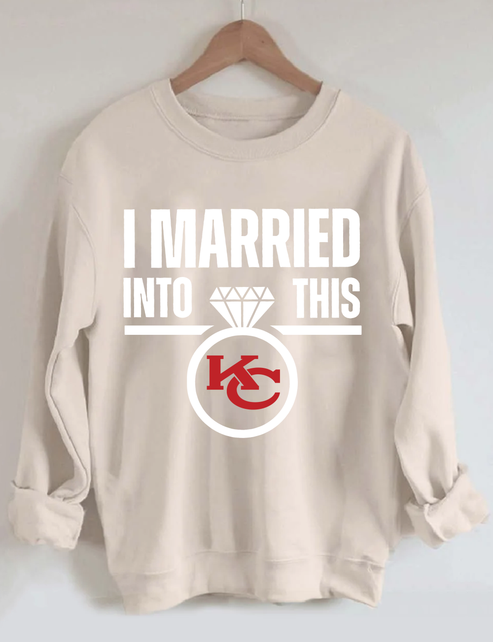 KC Heart Football Sweatshirt