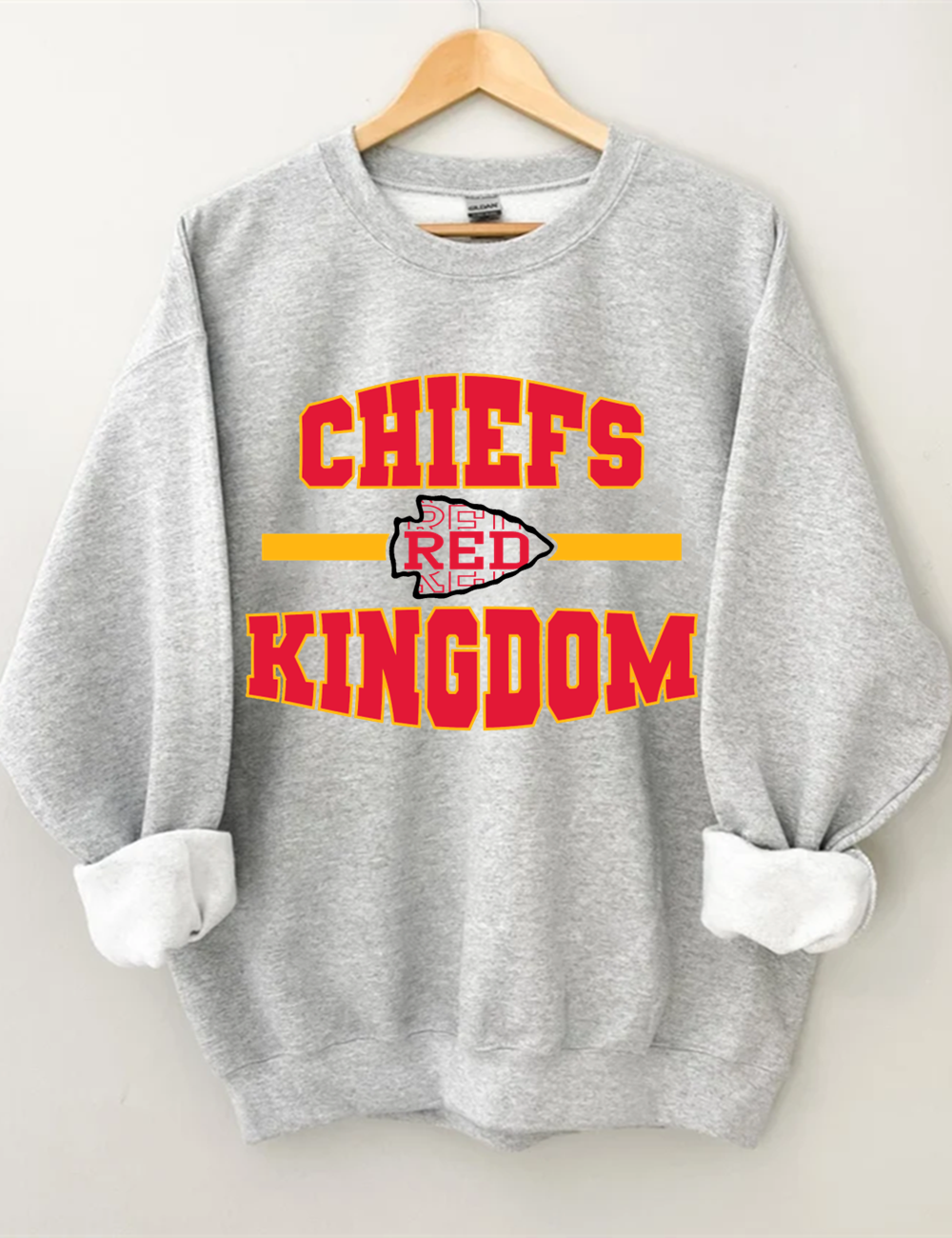 KC Heart Football Sweatshirt