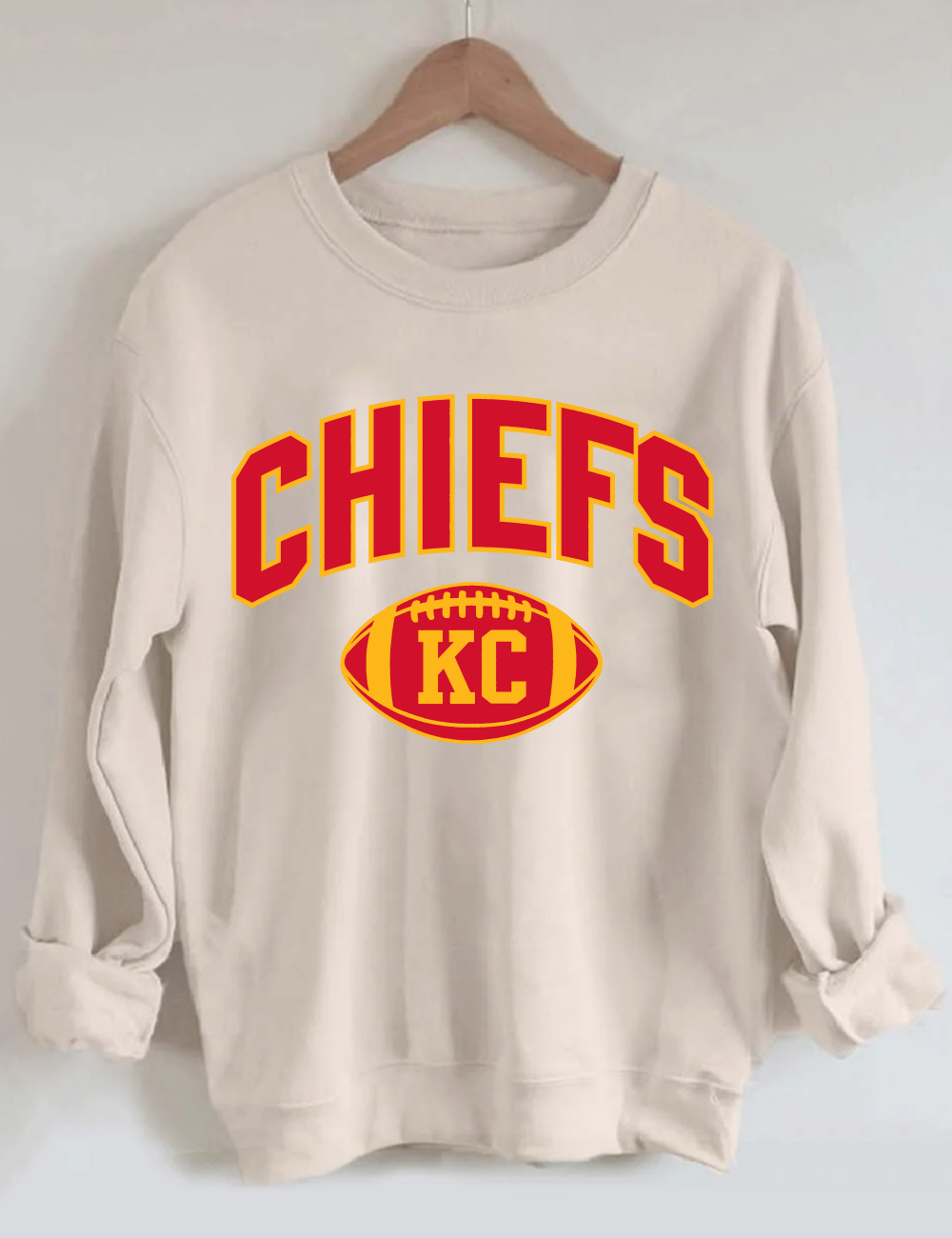 KC Heart Football Sweatshirt
