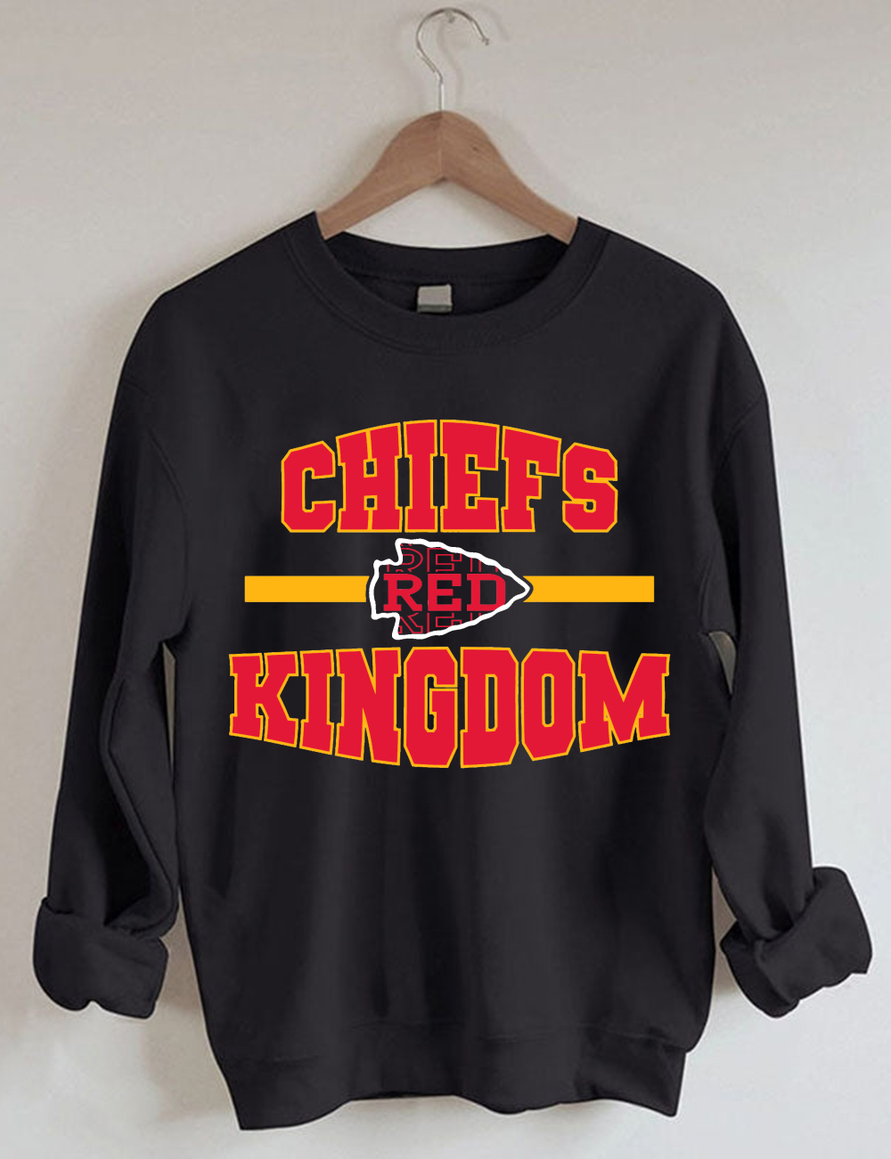 KC Heart Football Sweatshirt