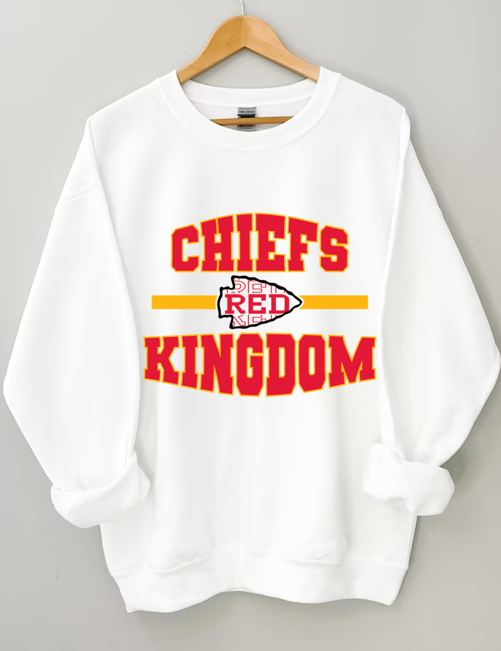 KC Heart Football Sweatshirt