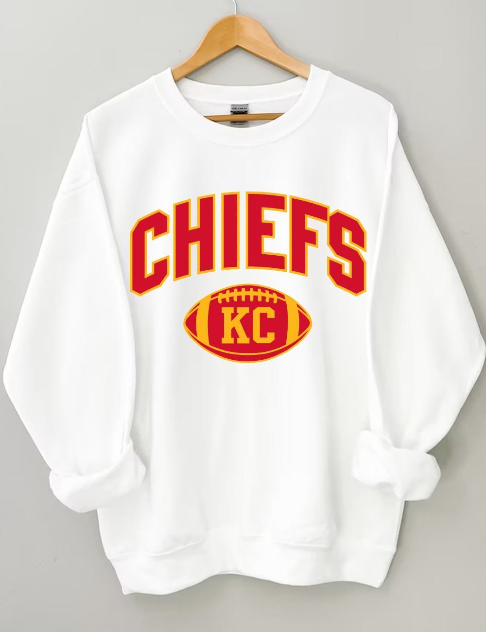 KC Heart Football Sweatshirt