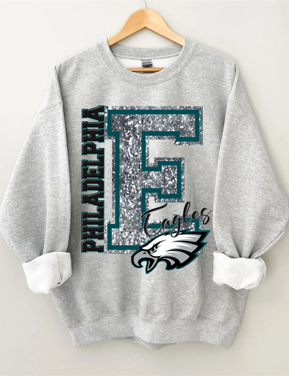 Bling Philadelphia Eagles Football Sweatshirt