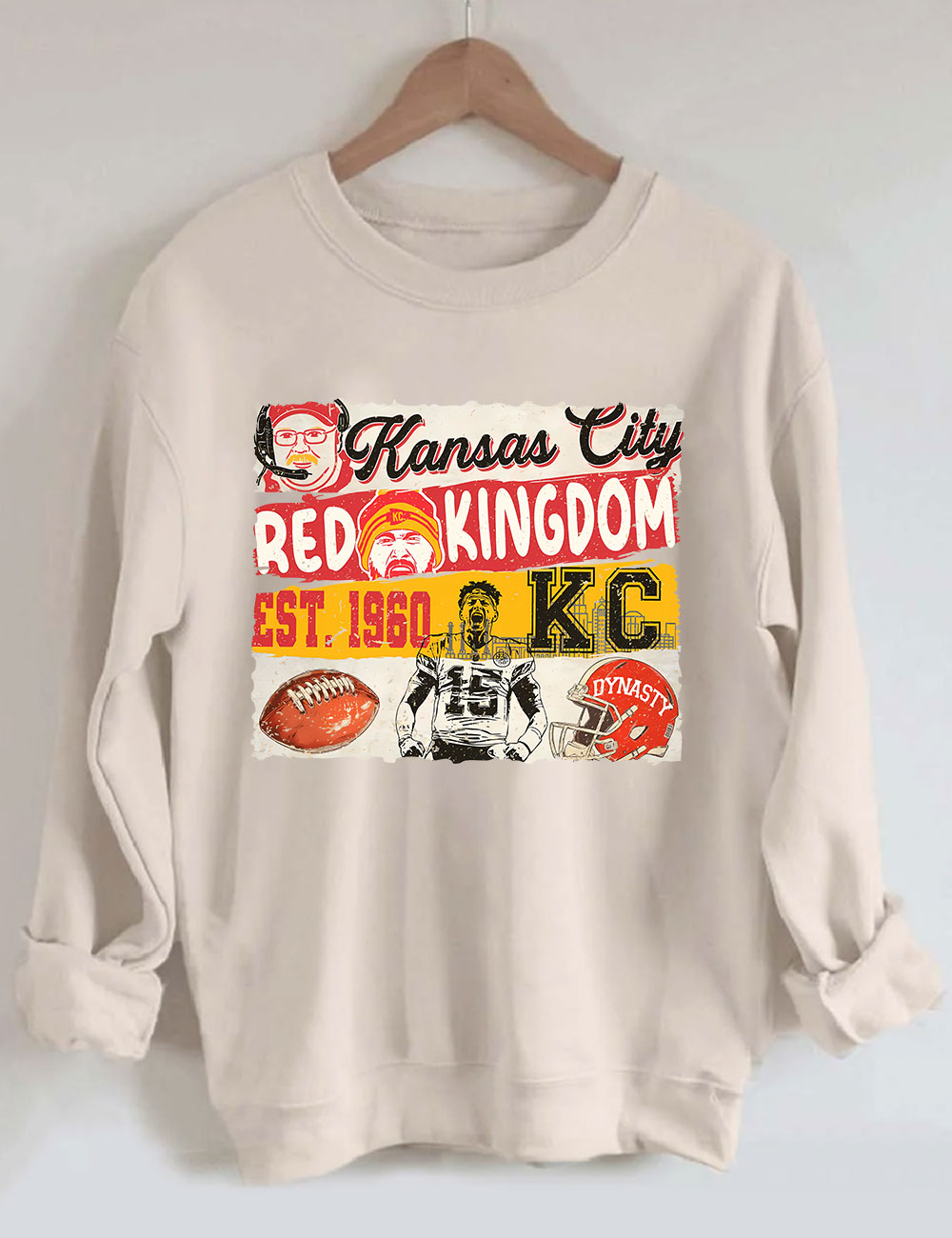 KC Chiefs Red Kingdom Superbowl Football Sweatshirt