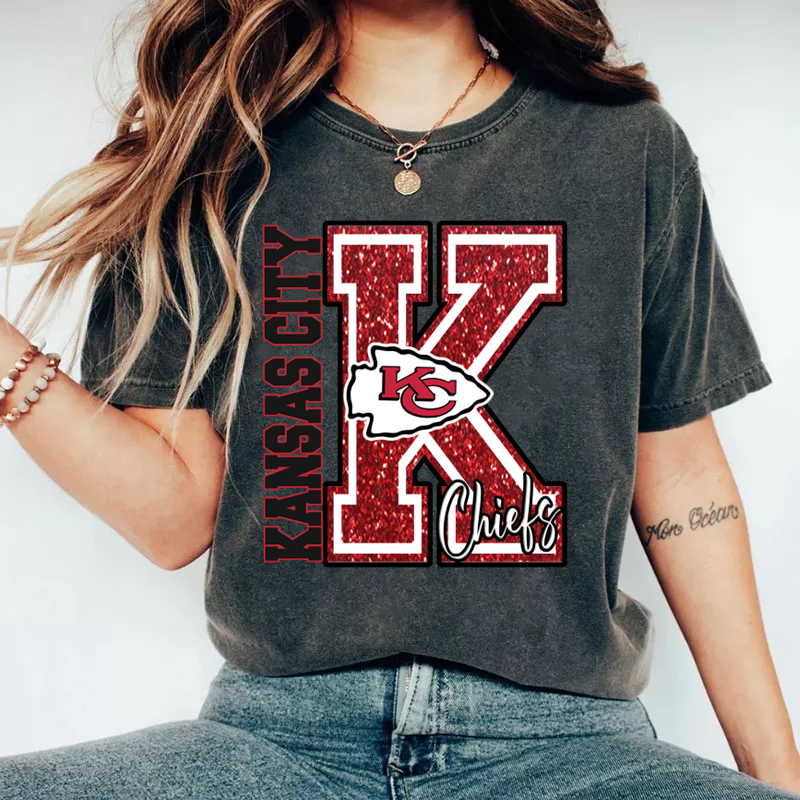 Bling Kansas City Chiefs Football T-Shirt