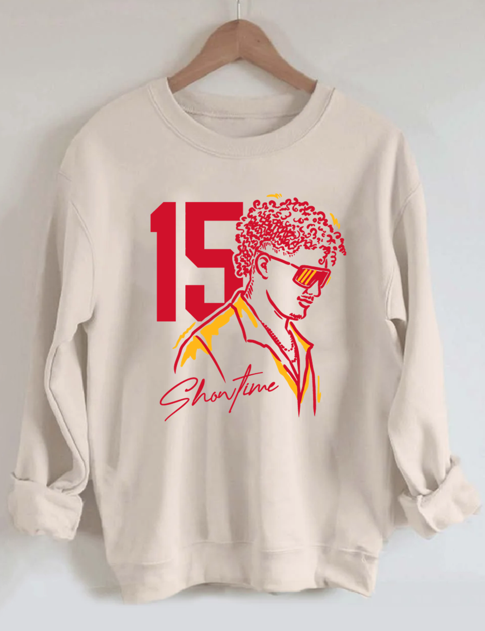 15 Mahomes Showtime Football Sweatshirt