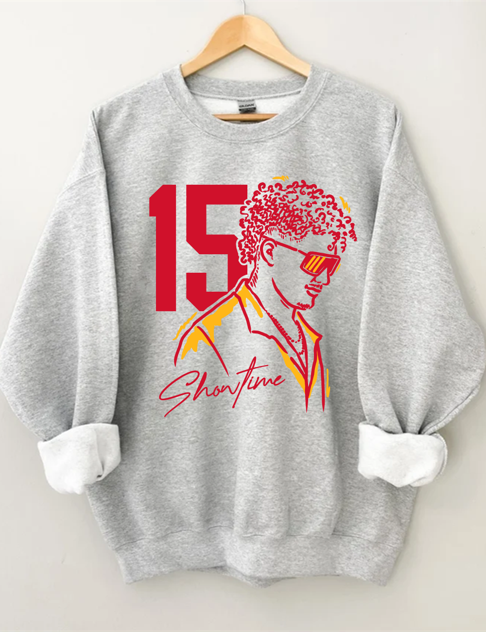 15 Mahomes Showtime Football Sweatshirt