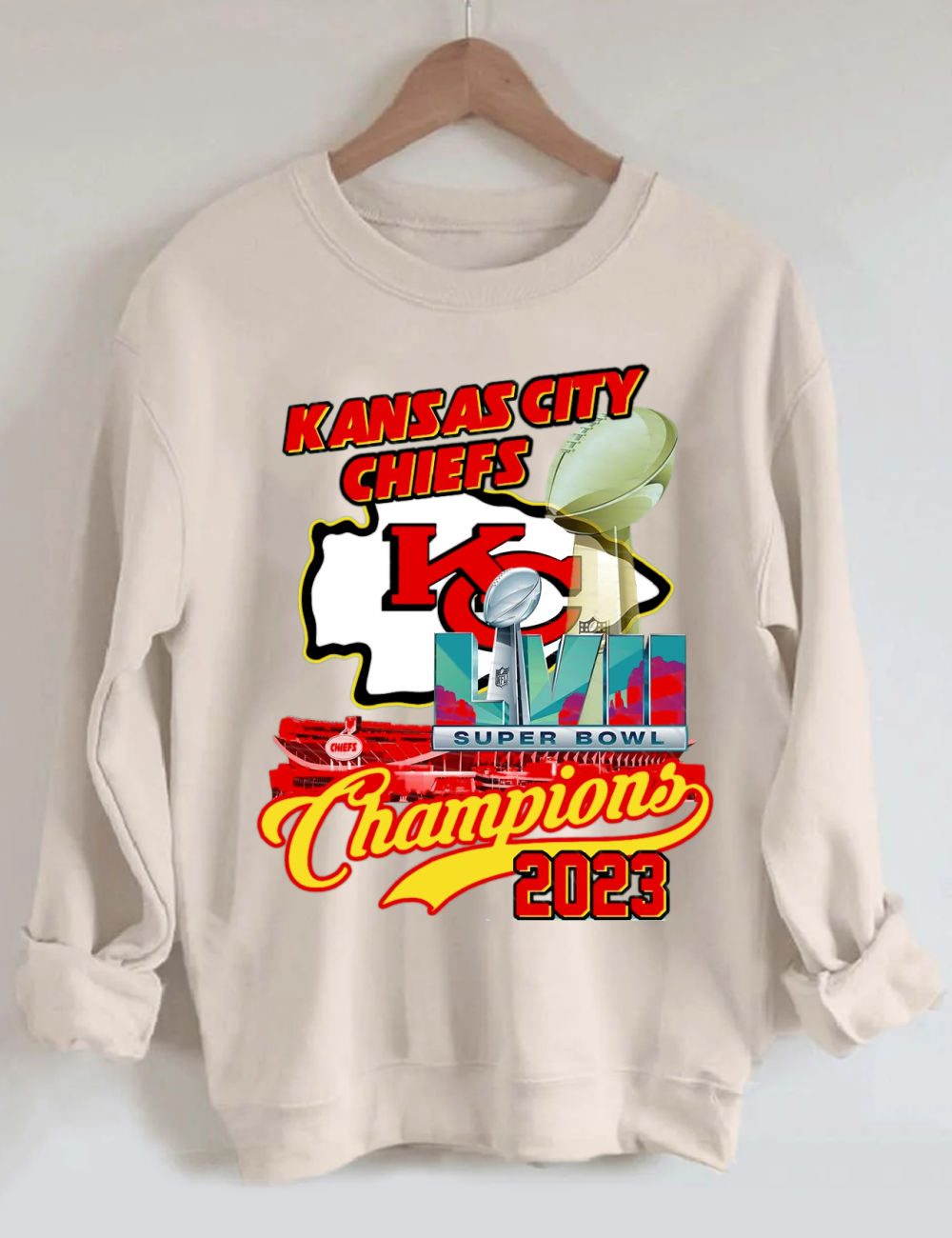 Kansas City SB Champs Football Sweatshirt
