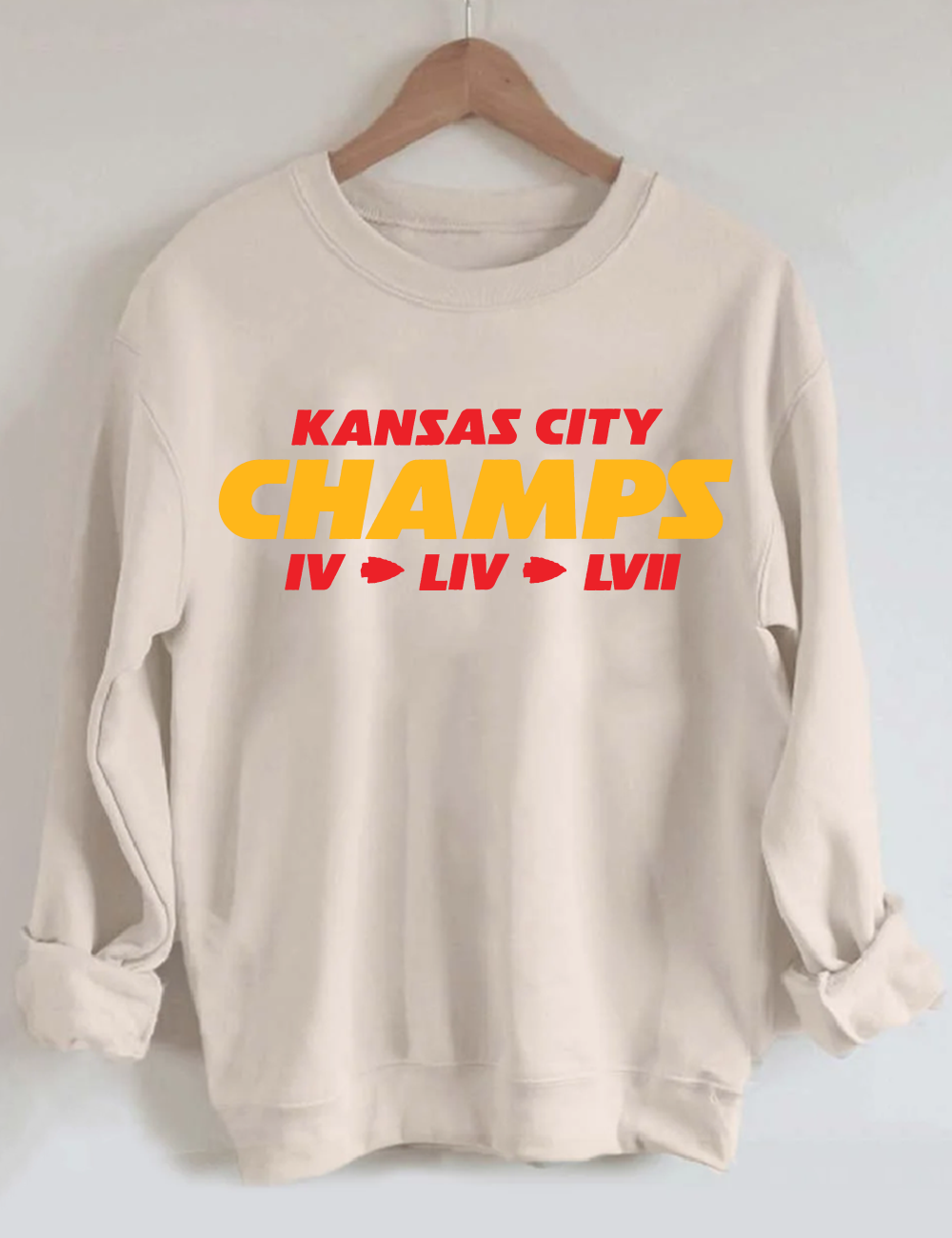 Kansas City LVII Champs Football Sweatshirt