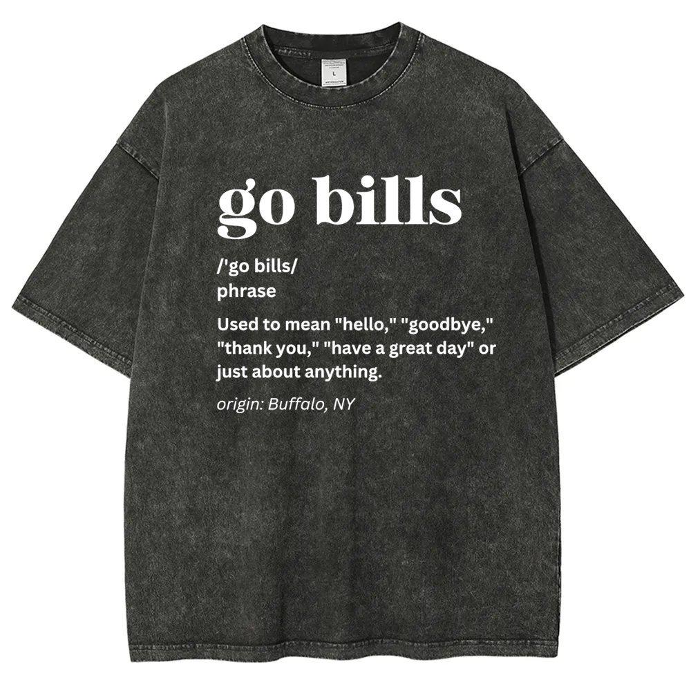 Go Bills Football Washed T-Shirt