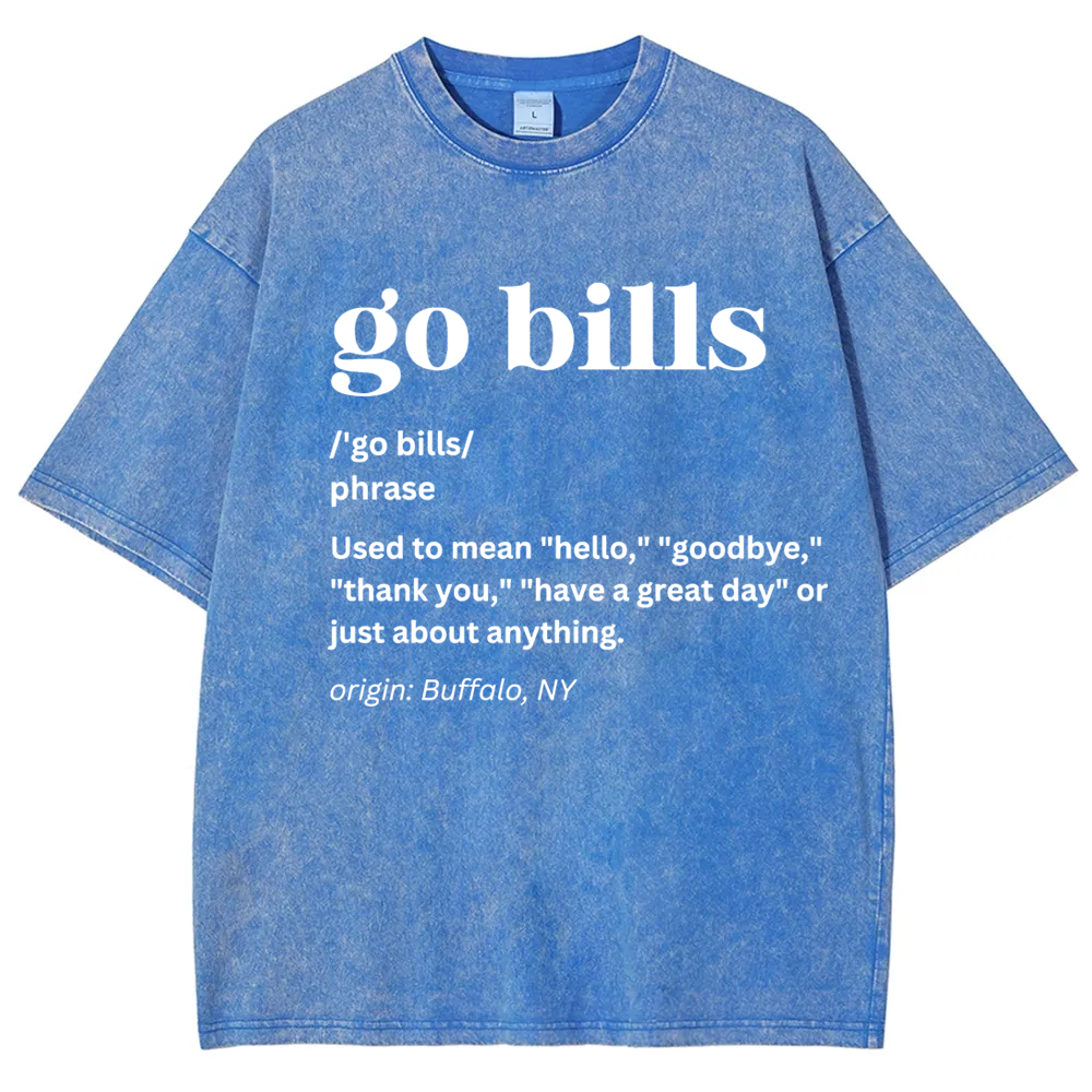 Go Bills Football Washed T-Shirt
