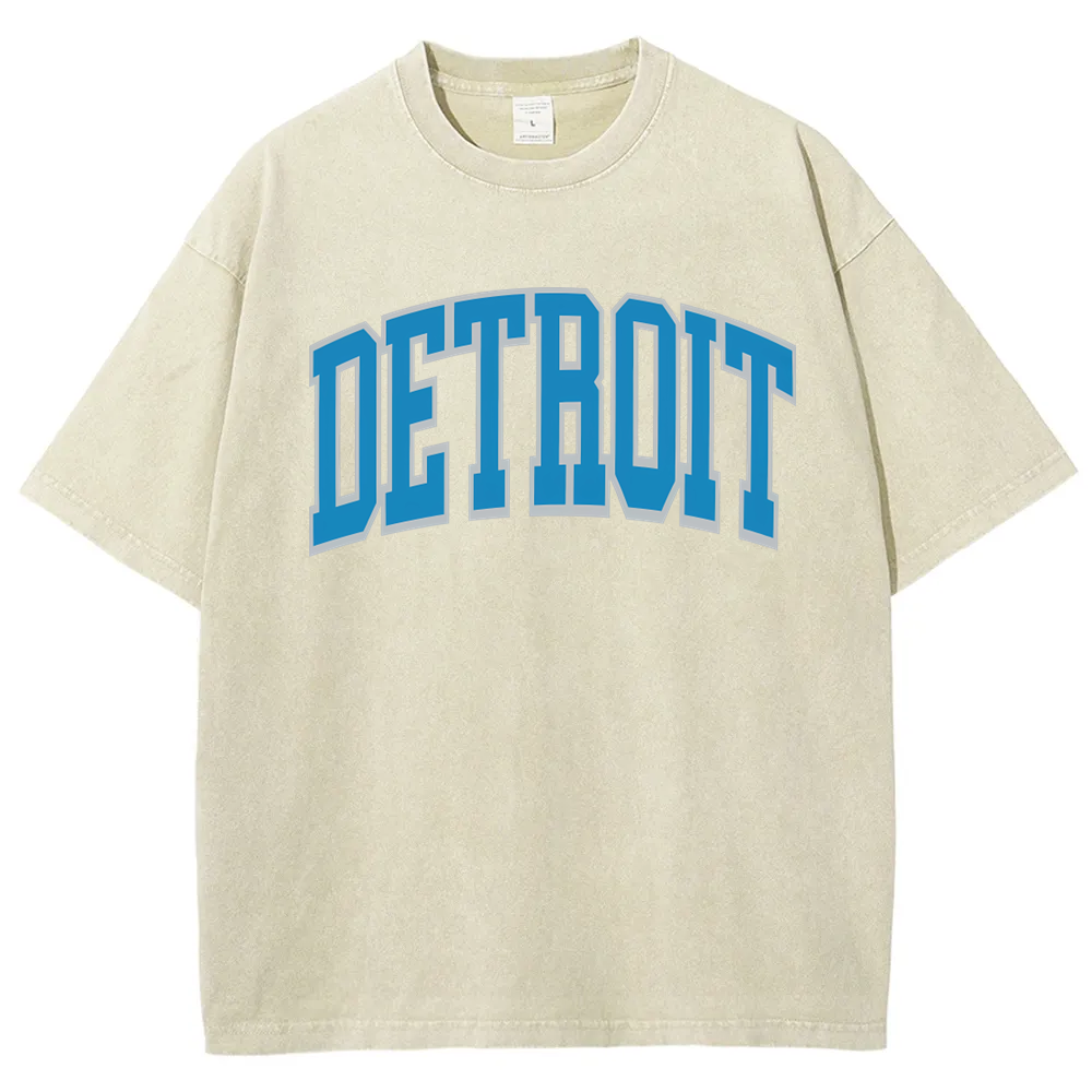 Detroit Lions Football Washed T-Shirt