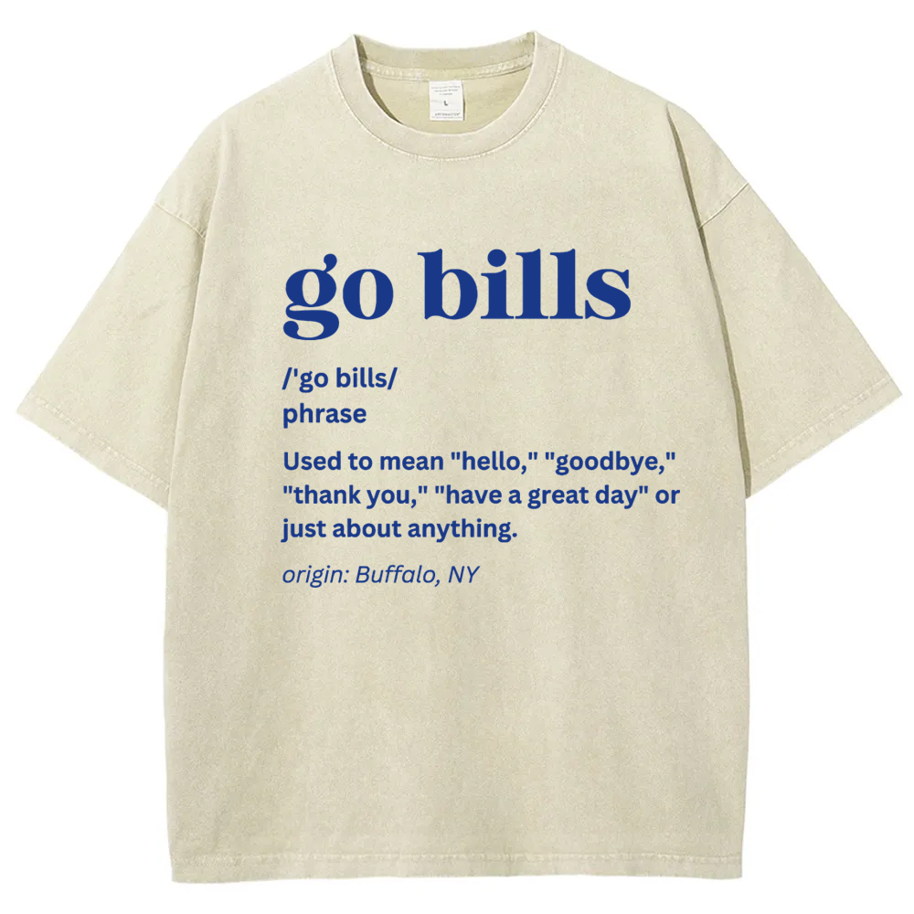 Go Bills Football Washed T-Shirt