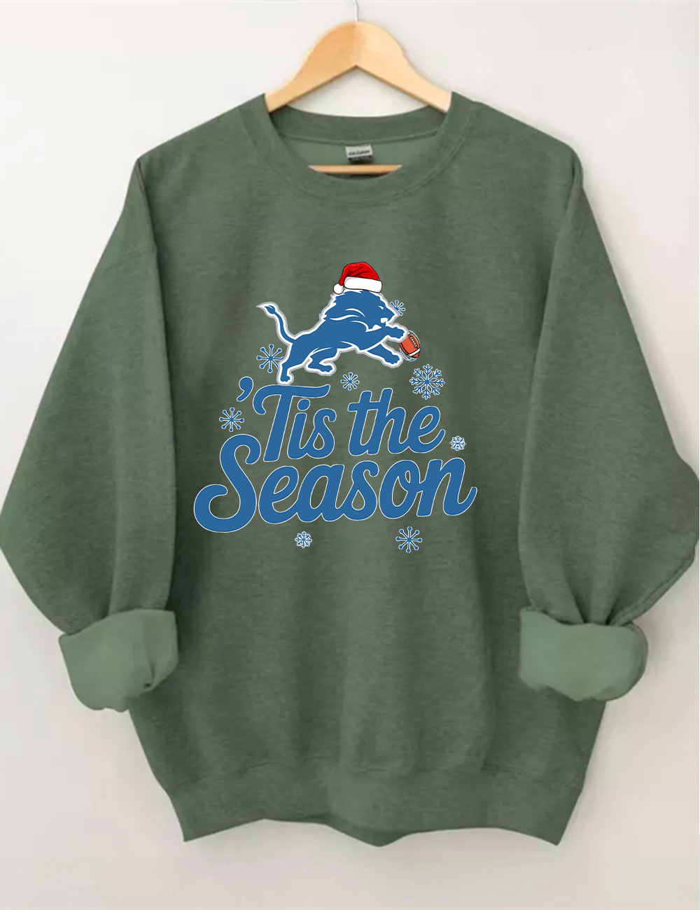 Tis The Season Detroit Lions Christmas Football Sweatshirt