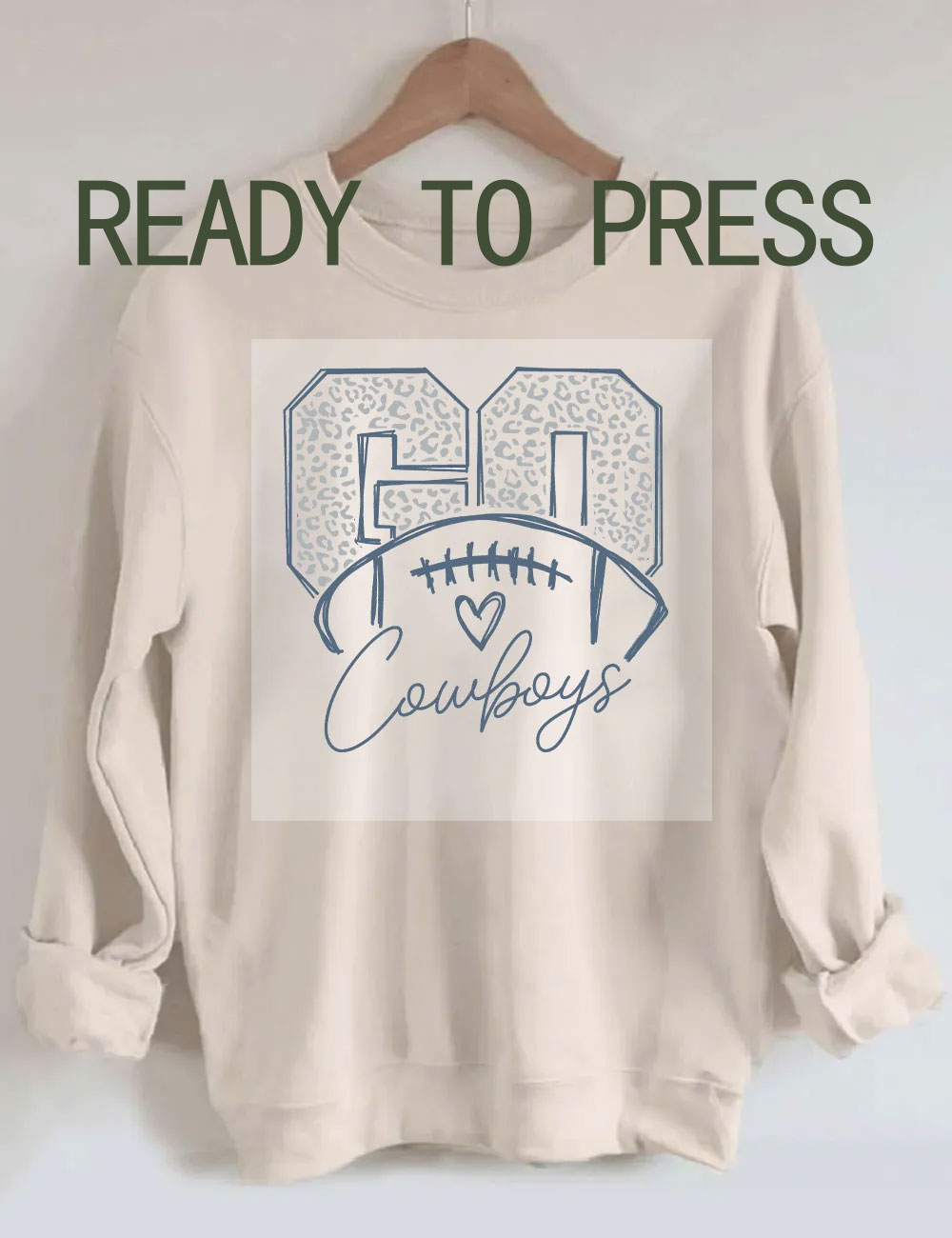 Go Dallas Cowboys DTF Heat Transfer