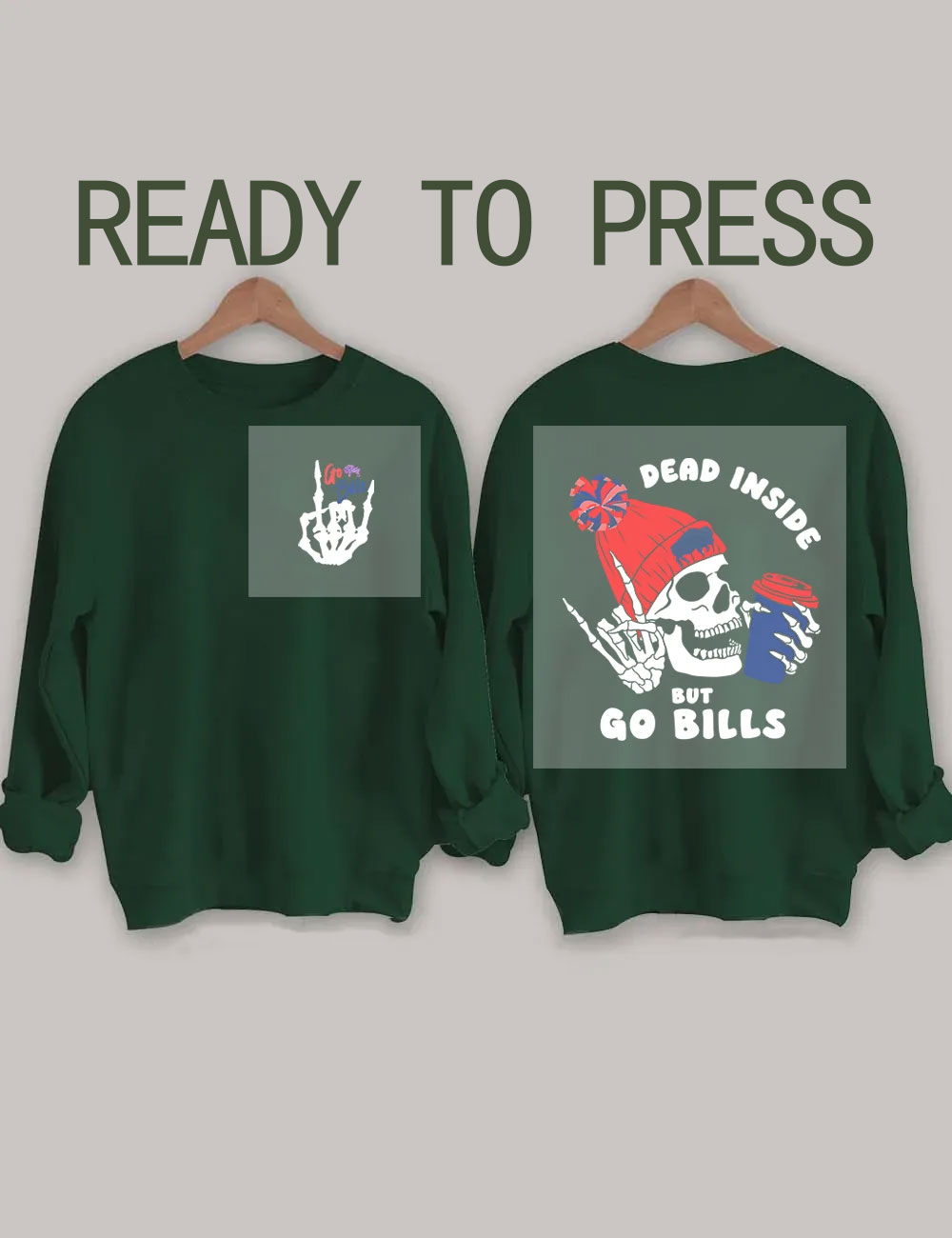 Lets Go Buffalo Football DTF Heat Transfer