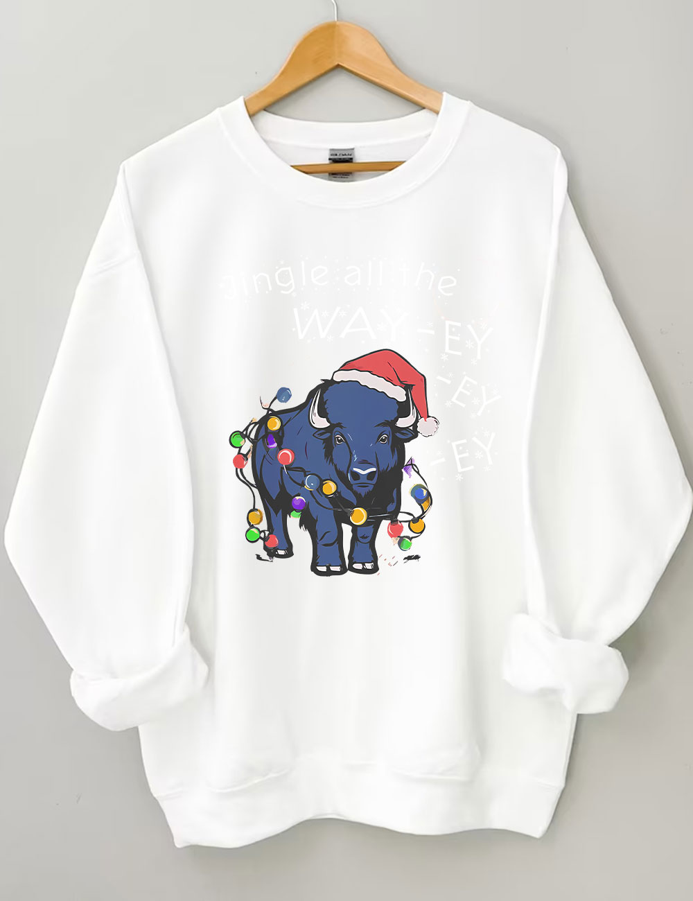 Jingle all the Way-ey-ey-ey Buffalo Bills Christmas Sweatshirt