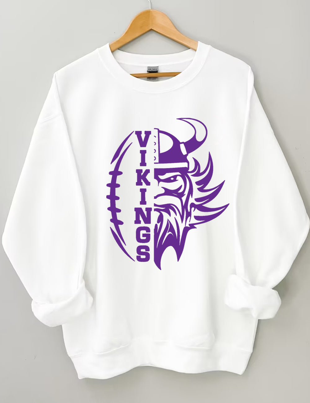Vikings Half Face Football Sweatshirt