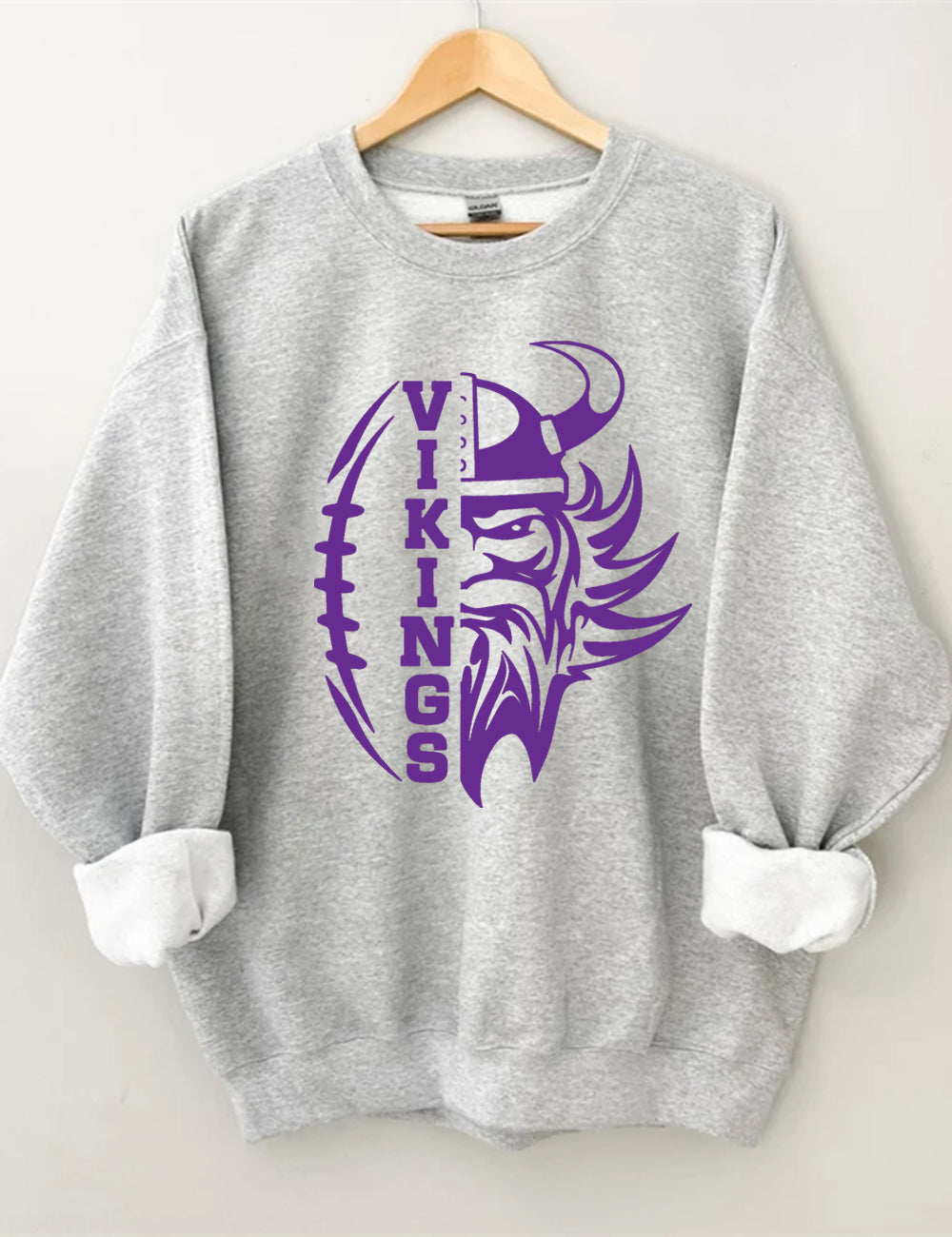 Vikings Half Face Football Sweatshirt