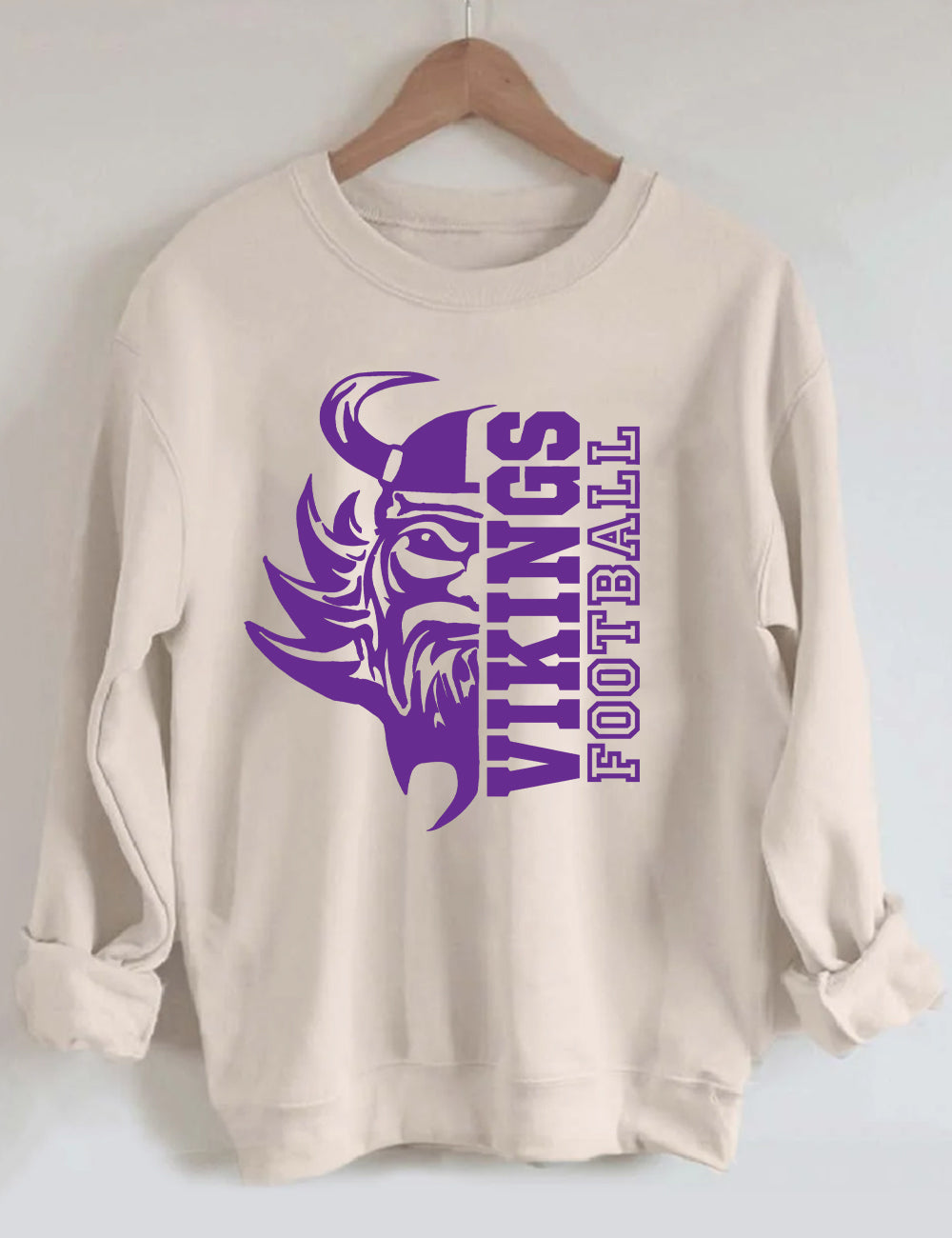 Vikings Half Face Football Sweatshirt