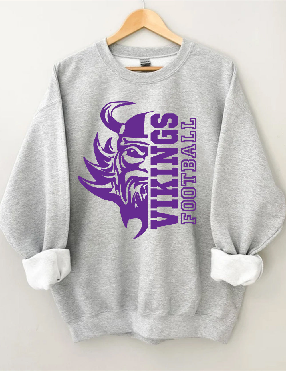 Vikings Half Face Football Sweatshirt